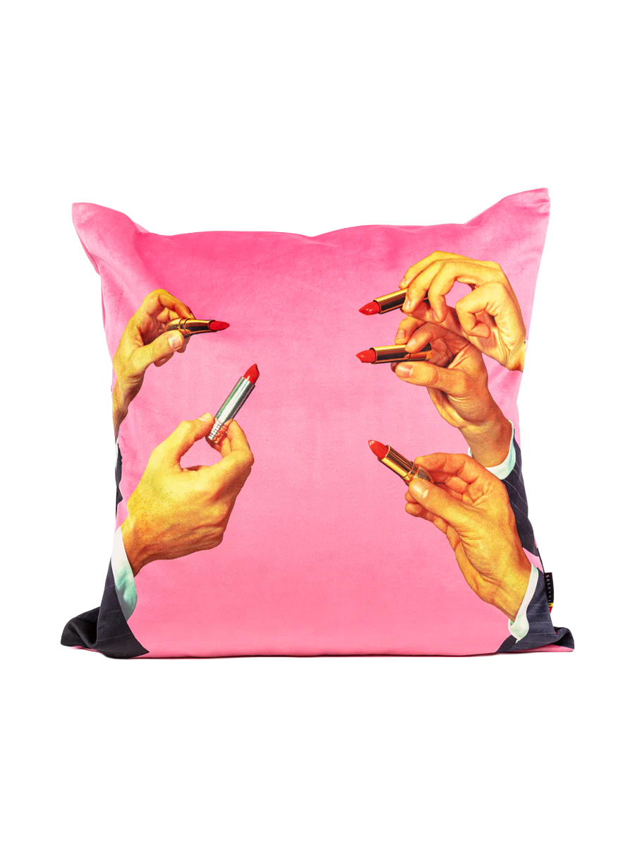 
Designer Cushion "Toiletpaper Lipstick Pink"