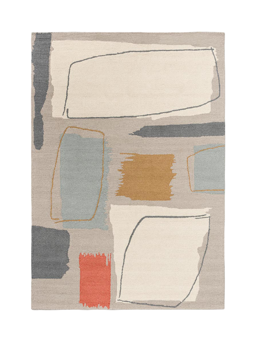 
Tapis en laine design « Composition » - tufté à la main - 160 x 230 cm / Boucle d'ambre