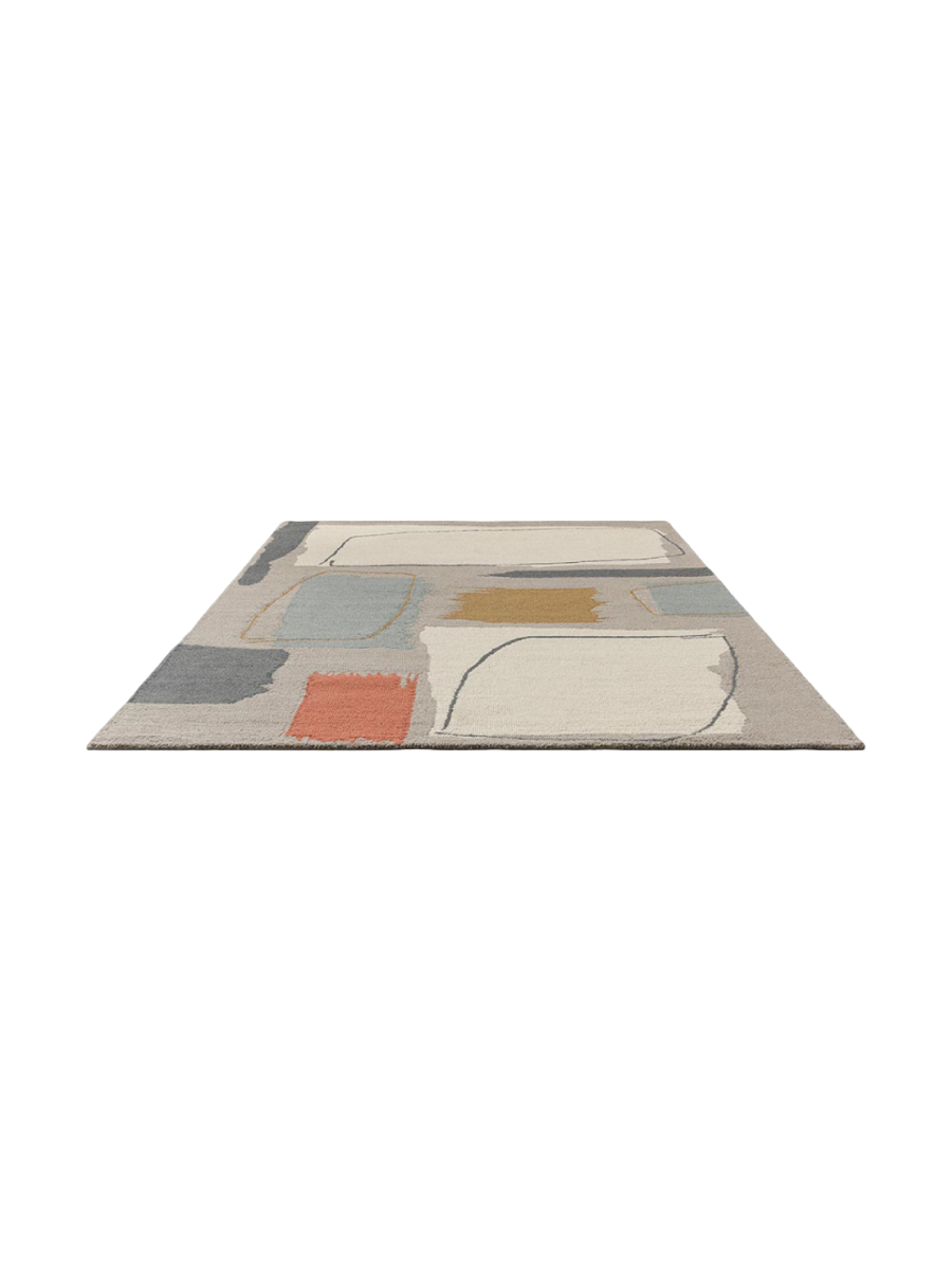 
Tapis en laine design « Composition » - tufté à la main - 120 x 180 cm / Boucle d'ambre