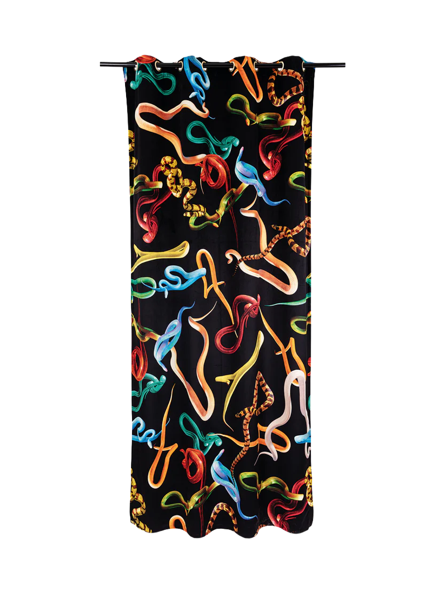 
Design Shower Curtain "Toiletpaper Snake Black"