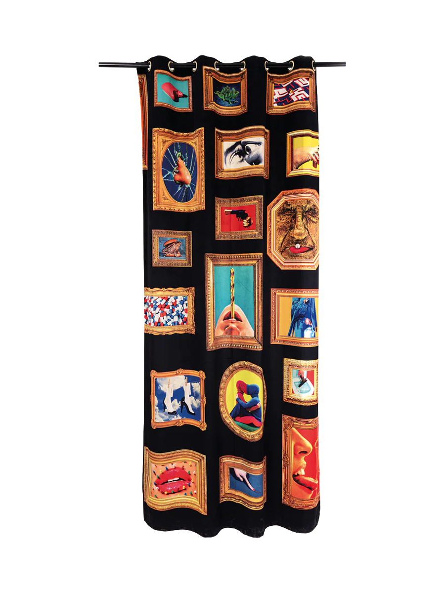 
Designer Shower Curtain "Toiletpaper Frames" - Left