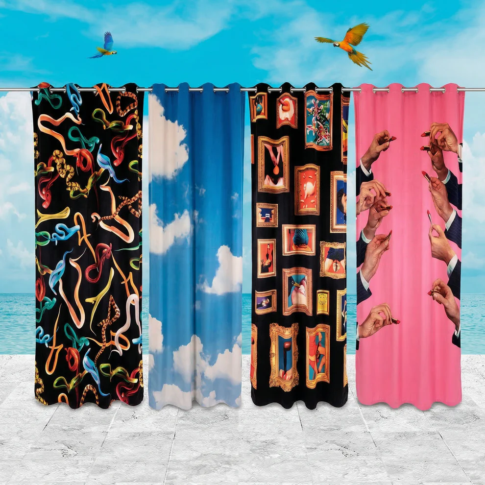 
Designer Shower Curtain "Toiletpaper Frames" - Right