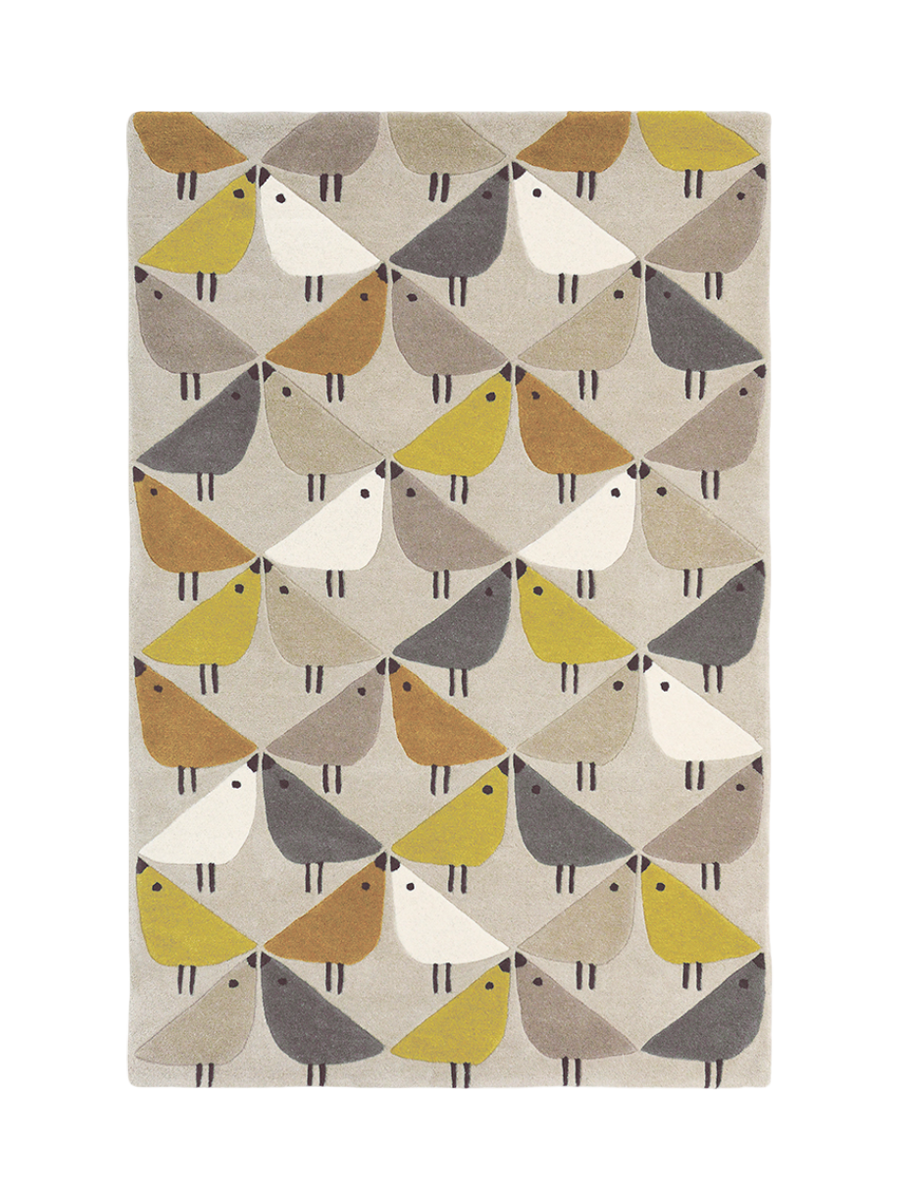 
Designer Rug "Lintu" - hand-tufted, made of 100% pure virgin wool - 120 x 180 cm / Mint/Poppy