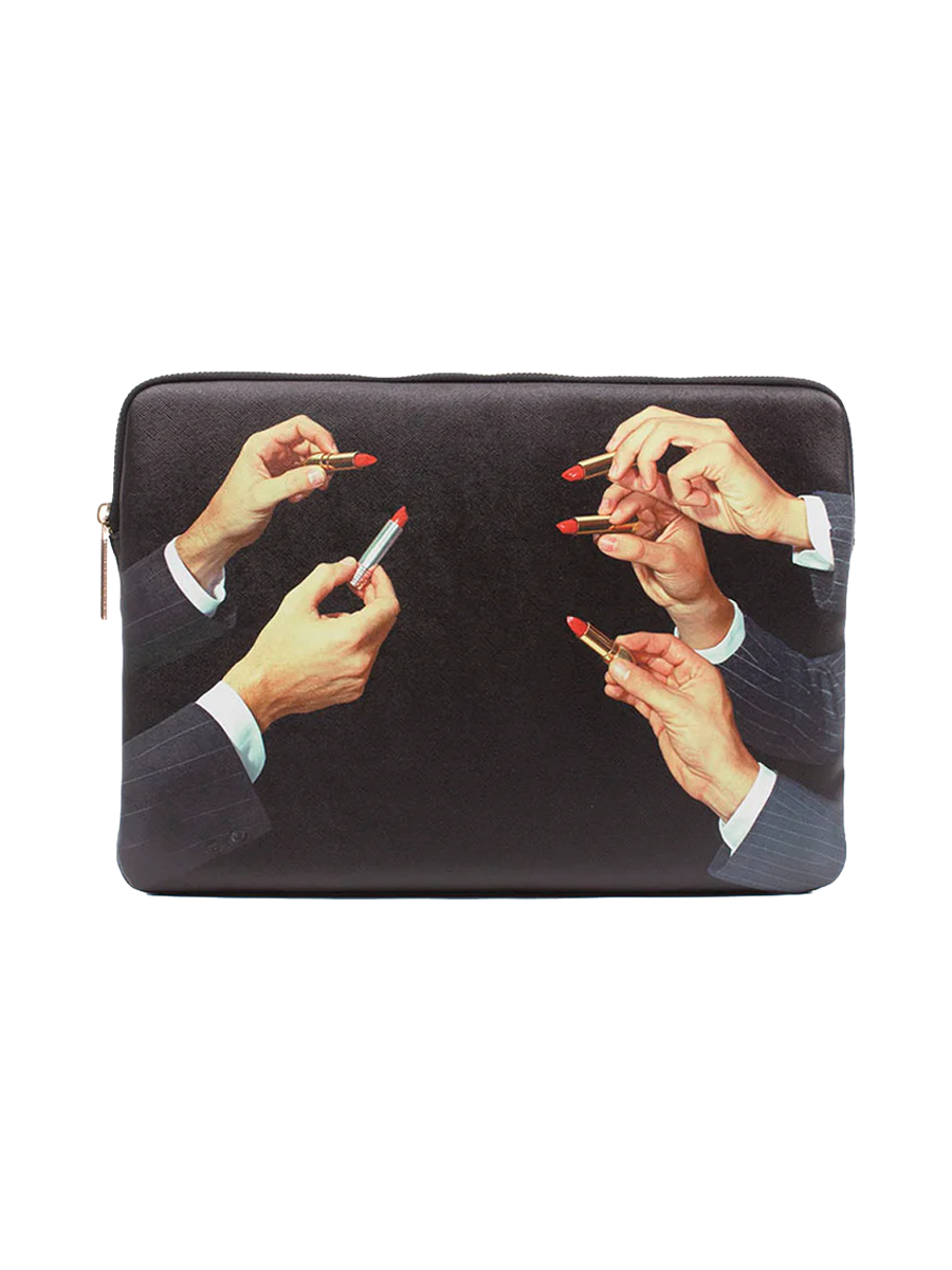 
Housse d'ordinateur portable design « Toiletpaper Lipsticks Black »