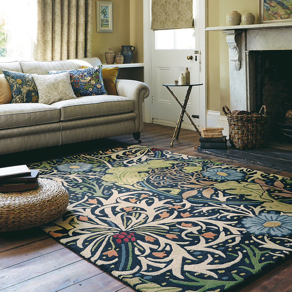 
Tapis design « Seaweed » – tufté à la main, 97 % pure laine vierge - 140 x 200 cm / Encre