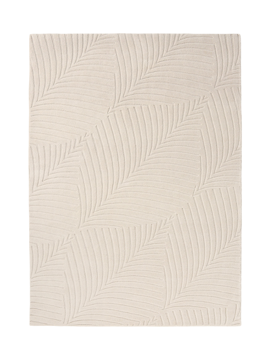 
Tapis design en laine tufté main « Folia », différentes tailles - 120 x 180 cm / Pierre