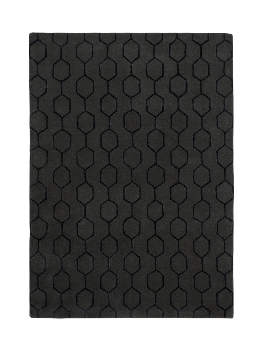 
Tapis en laine tufté à la main « Gio », diverses tailles - 120 x 180 cm / Noir