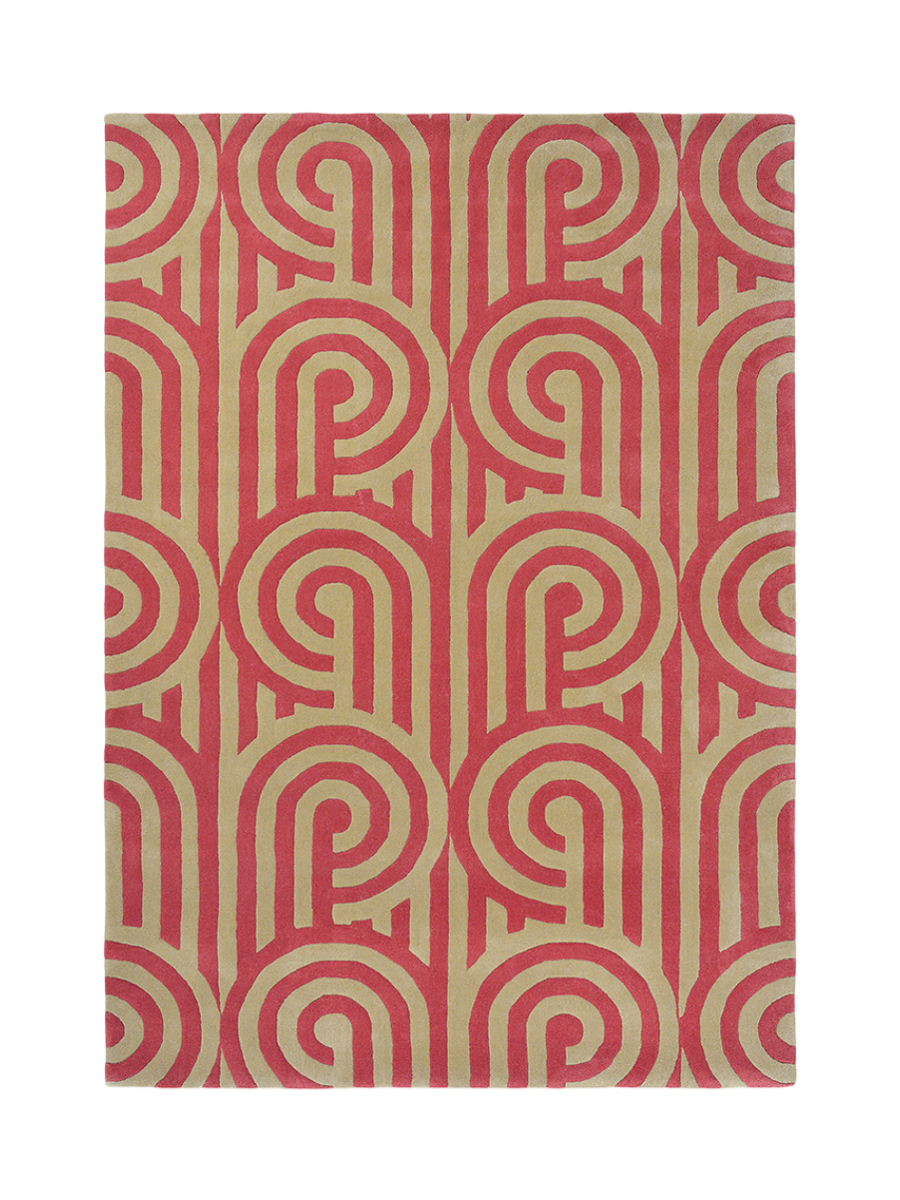 
Designer Rug "Turnabouts" - hand-tufted, made from 100% pure new wool - 120 x 180 cm / Claret
