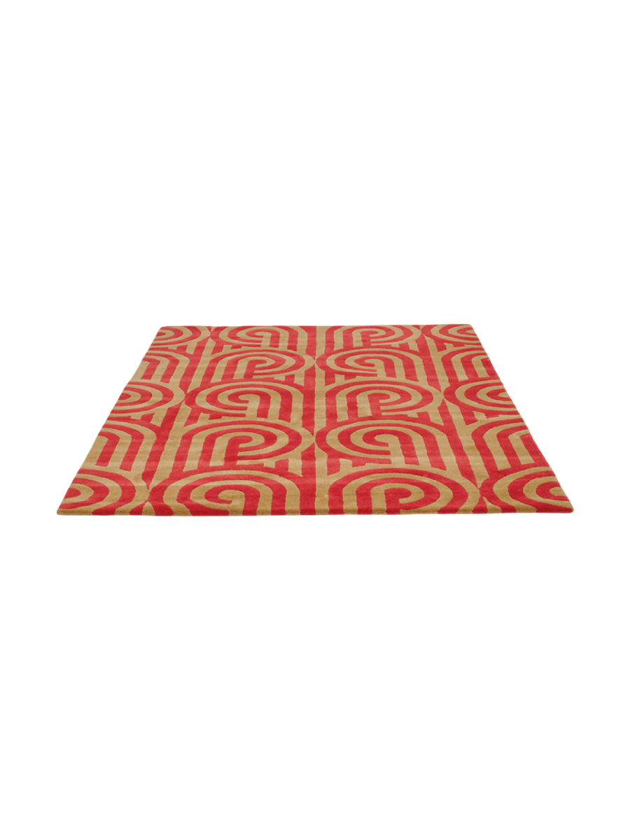 
Designer Rug "Turnabouts" - hand-tufted, made from 100% pure new wool - 120 x 180 cm / Claret
