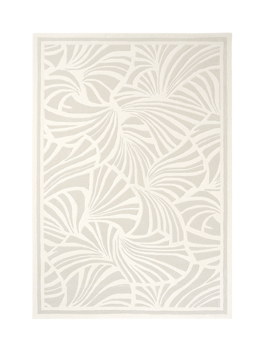 
Designer rug "Japanese Fans" - hand-tufted, made from 100% pure new wool - 120 x 180 cm / Ivory