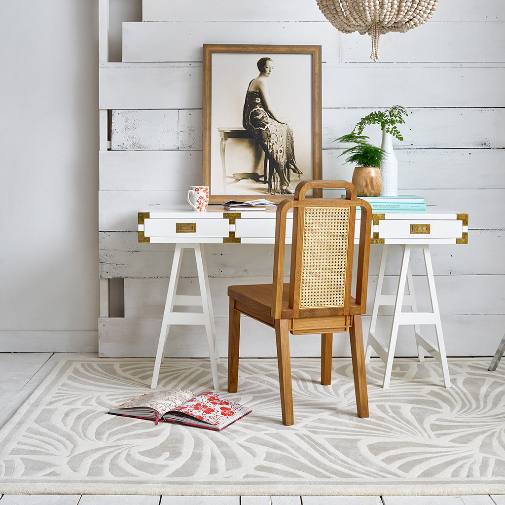 
Designer rug "Japanese Fans" - hand-tufted, made from 100% pure new wool - 120 x 180 cm / Ivory