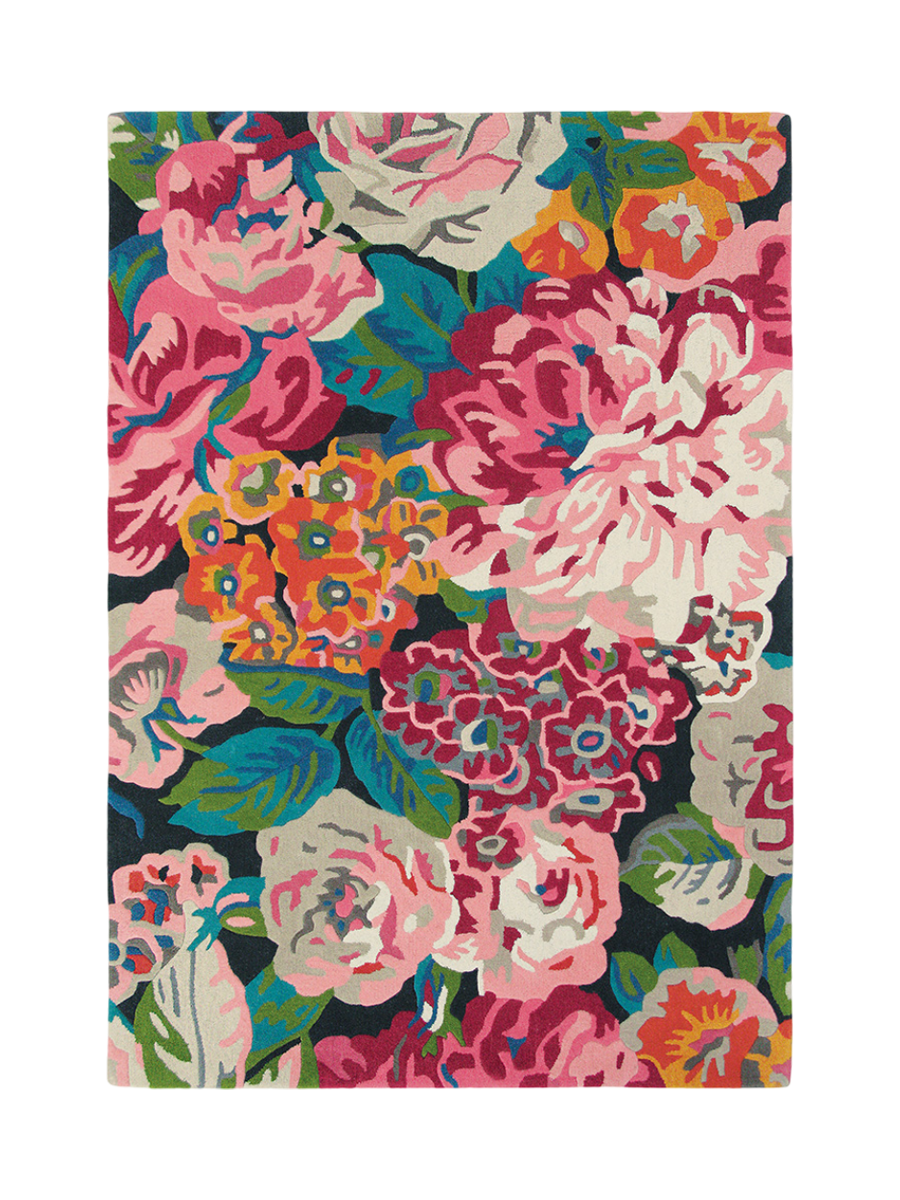 
Designer rug "Rose & Peony" - hand-tufted, made of 100% pure virgin wool - 140 x 200 cm / Cherry