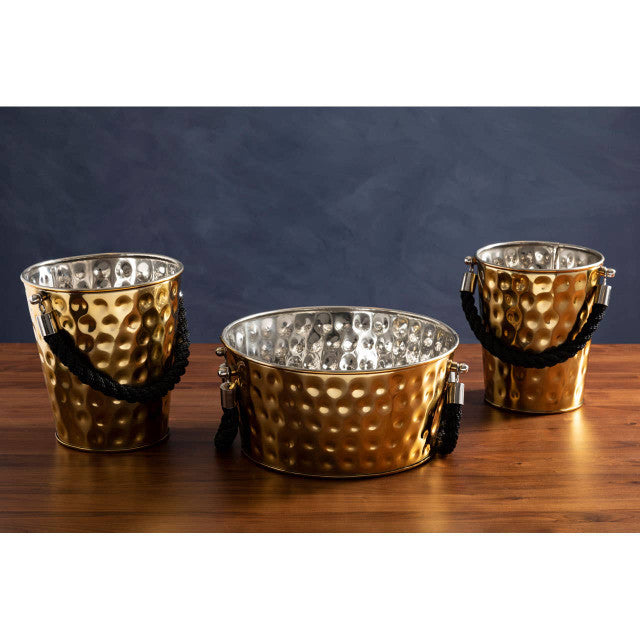 
Stainless Steel Bottle Cooler "Miresa" - Medium Gold