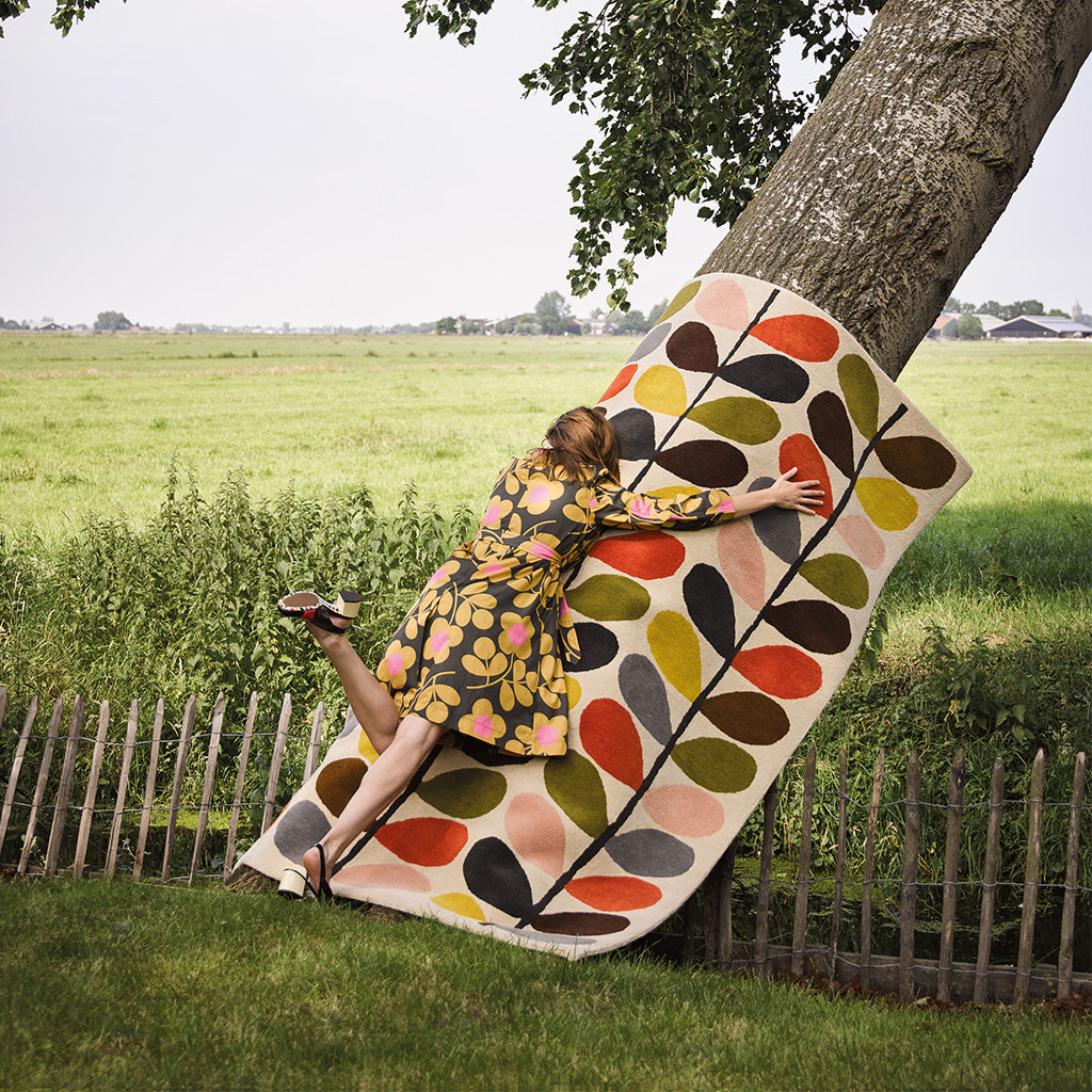 
Designer Teppich „Classic Multi Stem“ - handgetuftet, aus 100% reiner Schurwolle - 120 x 180 cm