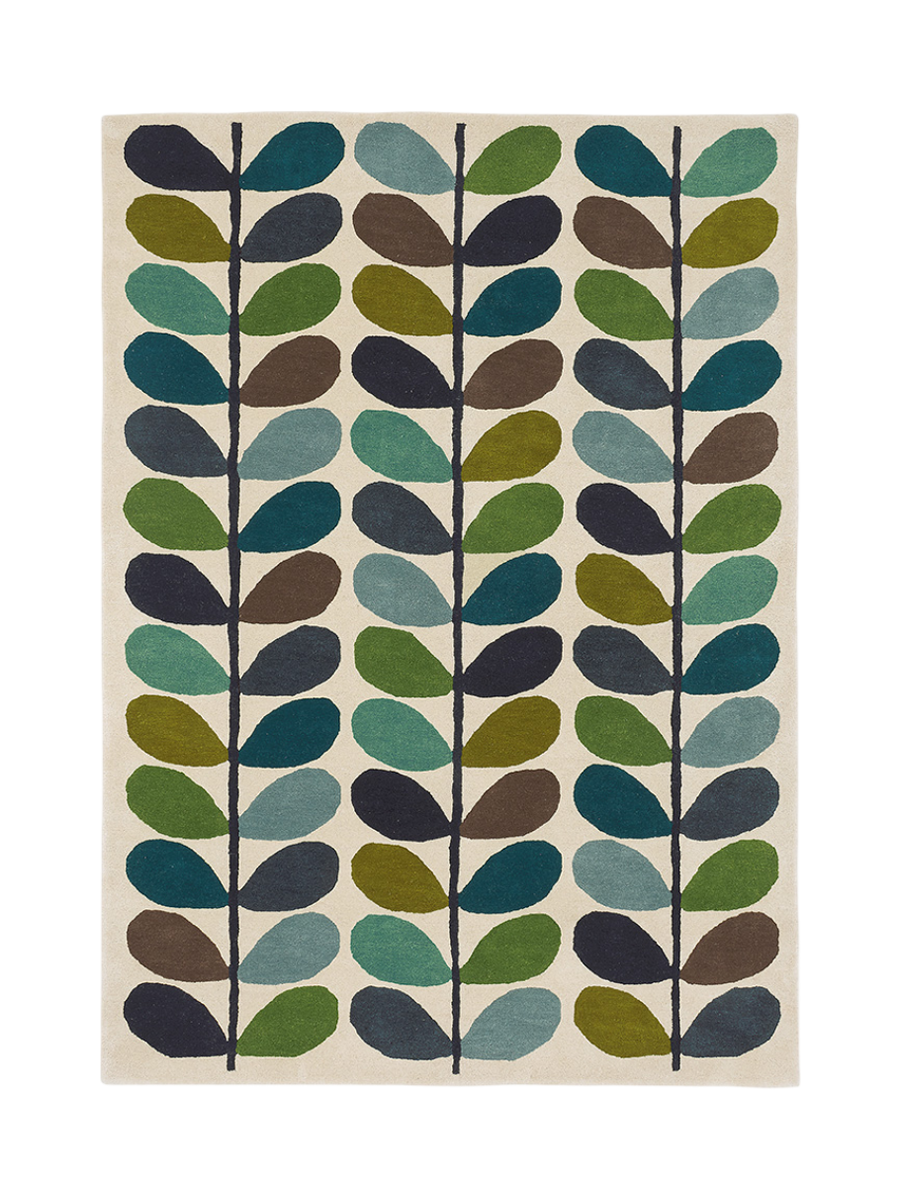 
Designer Teppich „Multi Stem Kingfisher“ - handgetuftet, aus 100% reiner Schurwolle - 120 x 180 cm