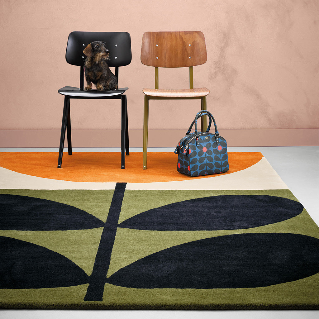 
Designer Teppich „Stem Black“ - handgetuftet, aus 100% reiner Schurwolle - 120 x 180 cm