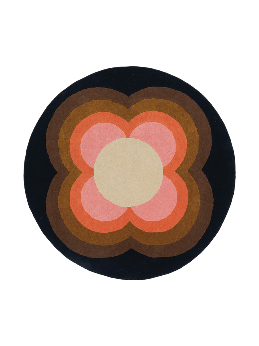 
Runder Designer Teppich „Sunflower“ - handgetuftet, aus 100% reiner Schurwolle - Ø 150 cm / Pink