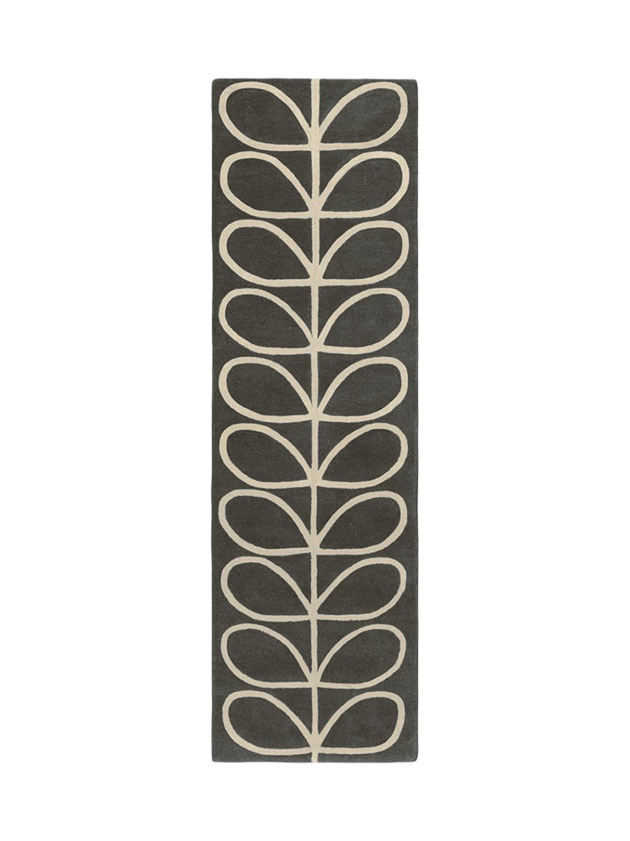 
Designer Fußläufer „Linear Stem Slate“ handgetuftet, aus 100% reiner Schurwolle - 67 x 230 cm