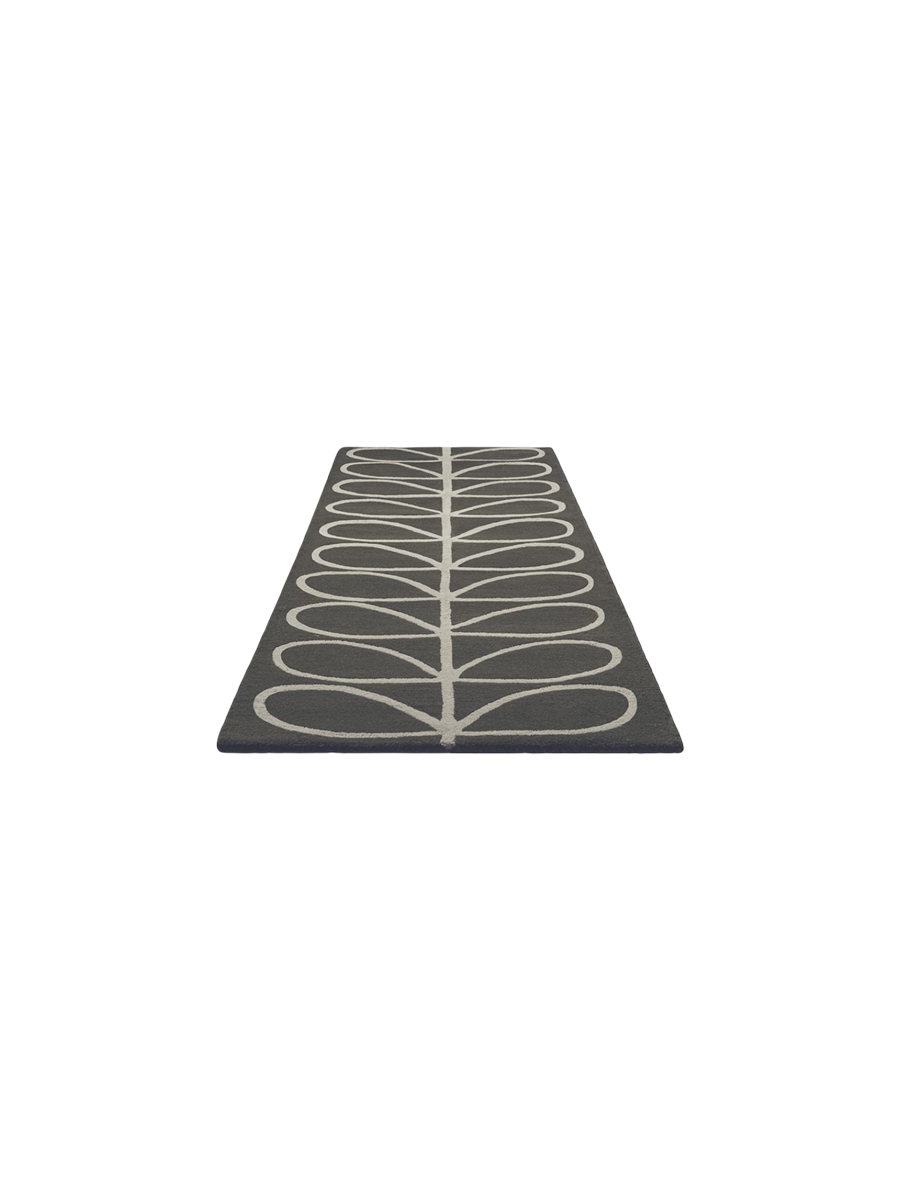 
Designer Fußläufer „Linear Stem Slate“ handgetuftet, aus 100% reiner Schurwolle - 67 x 230 cm