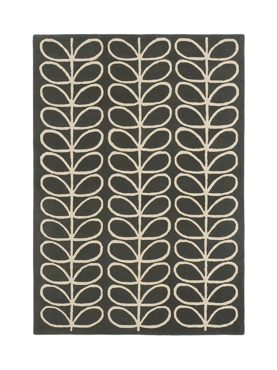 
Designer Teppich „Linear Stem Slate“ - handgetuftet, aus 100% reiner Schurwolle - 120 x 180 cm