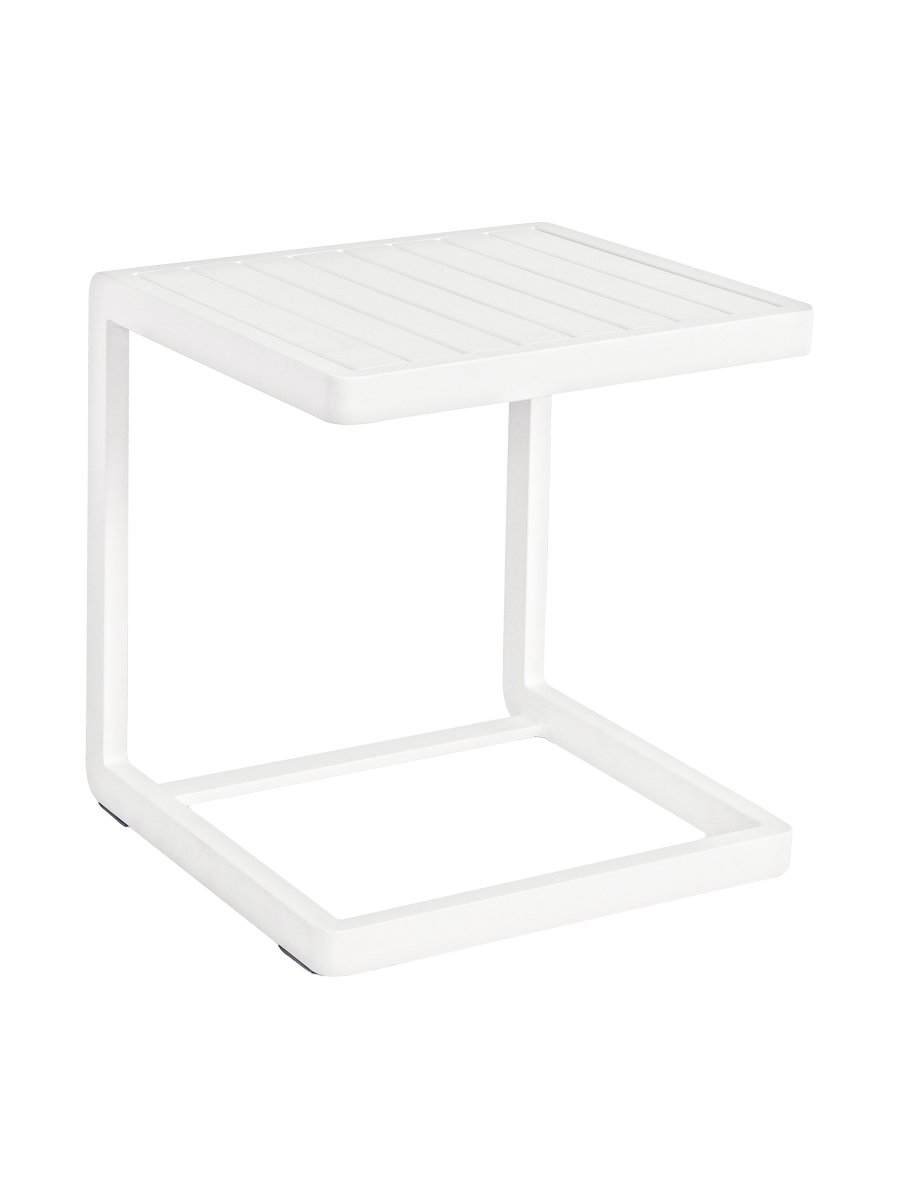 
Lot de 2 tables d'appoint d'extérieur « Konnor » - Blanc