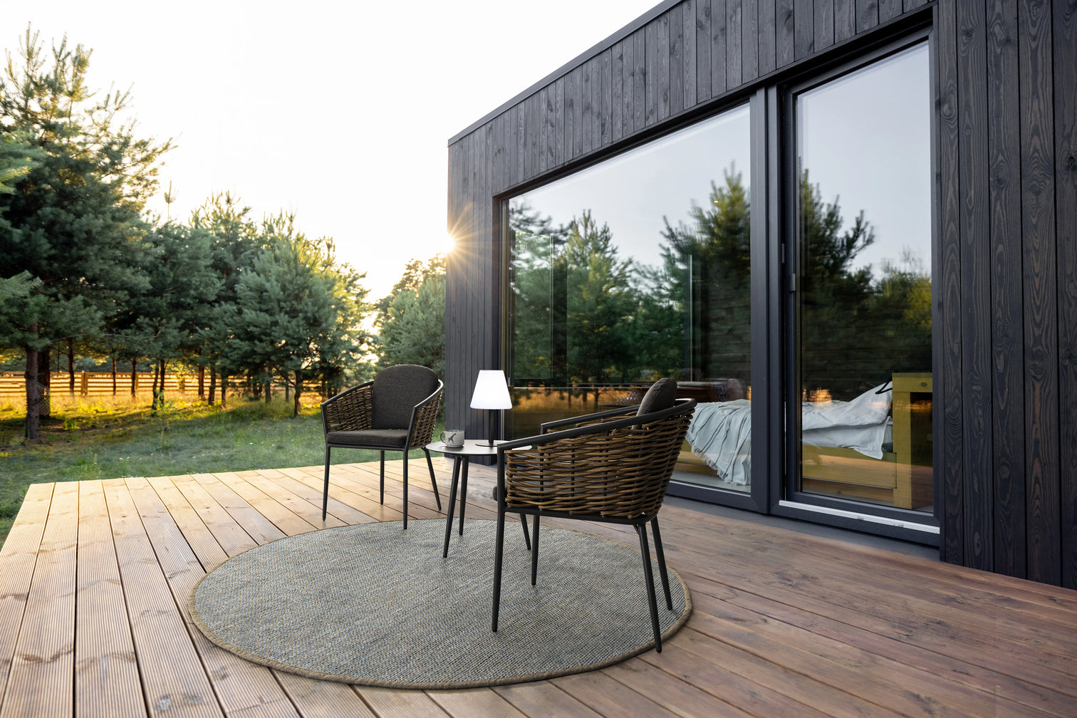
High-Quality Outdoor Side Table "Ridley" Ø 50 x 48 cm - Anthracite
