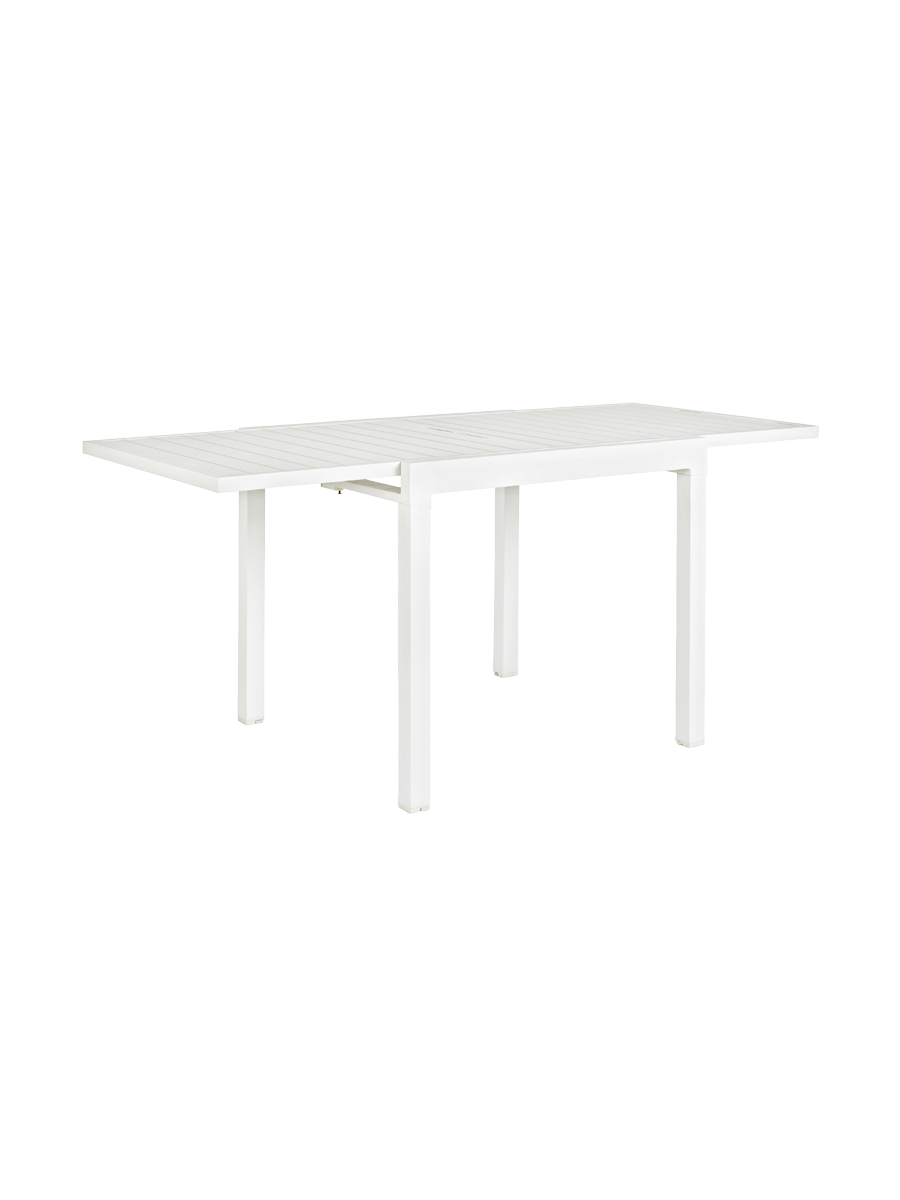 
Table de jardin extensible « Pelagius » de haute qualité, diverses tailles - 83-166 x 80 cm / Blanc