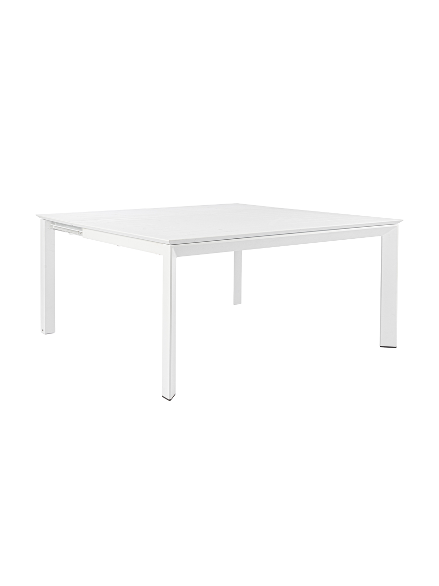 
Table de jardin extensible Premium « Konnor », différentes tailles - 110-160 x 160 cm / Blanc