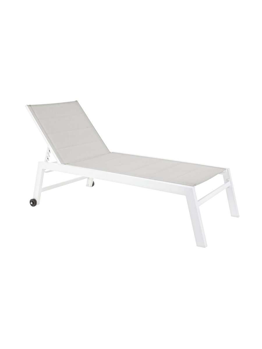 
Hochwertige Gartenliege „Hilde“ - Weiss