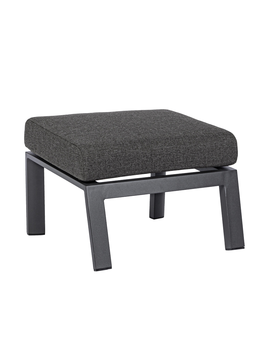 
High-Quality Outdoor Footrest "Kledi" - Frame: Anthracite, Cushions: Dark Grey