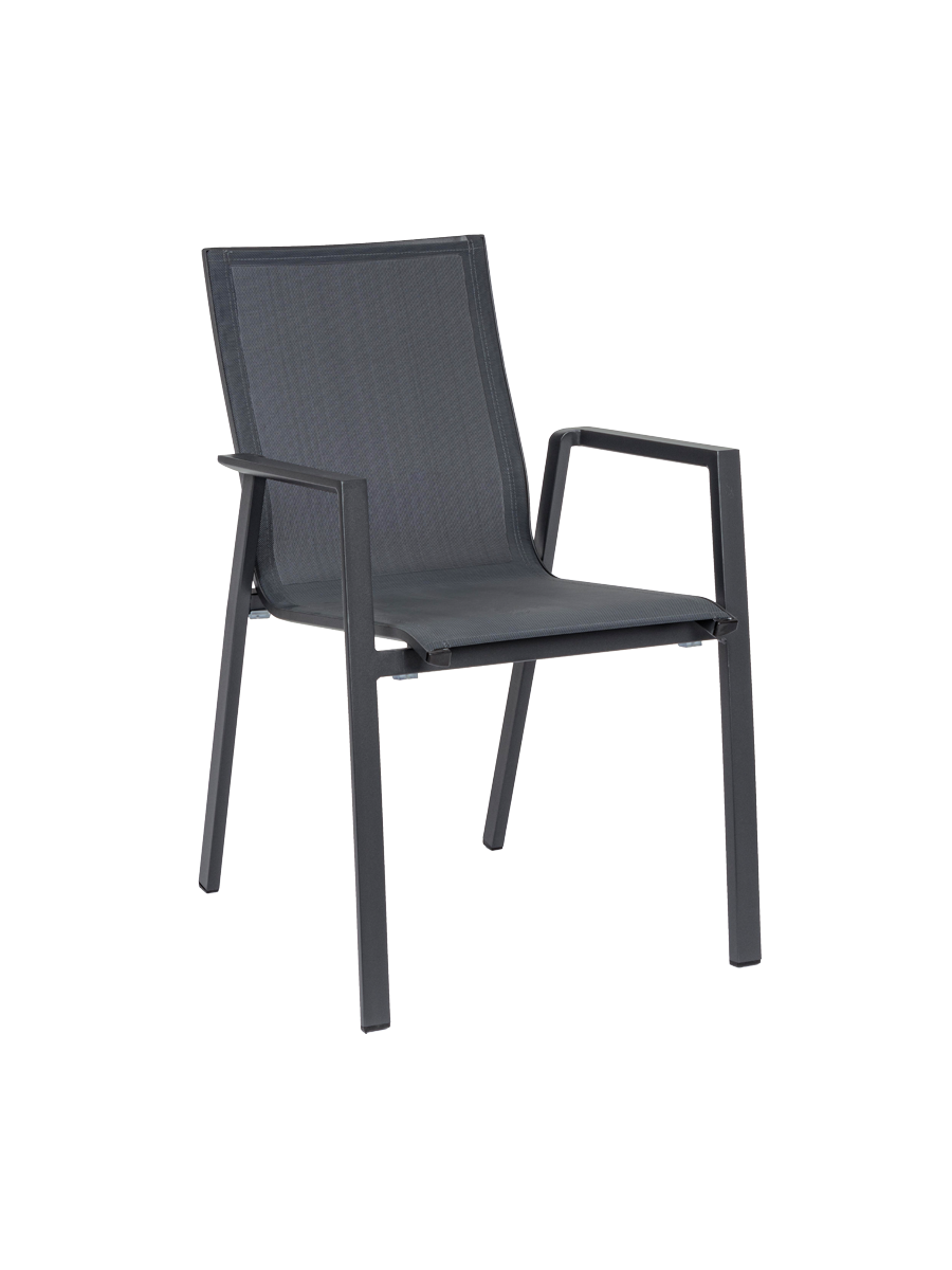 
Hochwertiger, stapelbarer Outdoor Armlehnstuhl "Krion" - Anthrazit