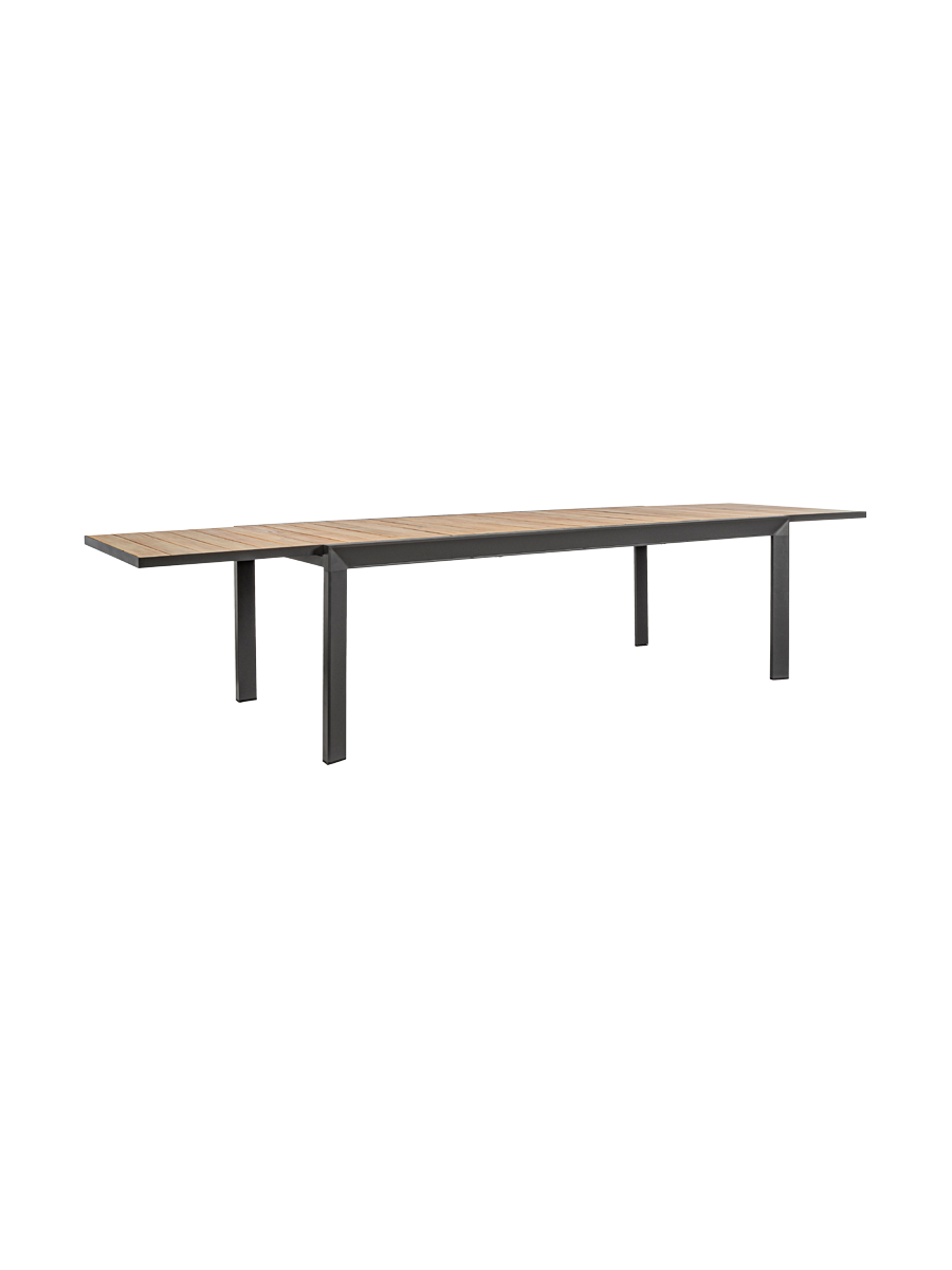 
Table de jardin extensible premium « Belmar », différentes tailles - 220-340 x 100 cm / Structure : anthracite, Plateau de table : naturel