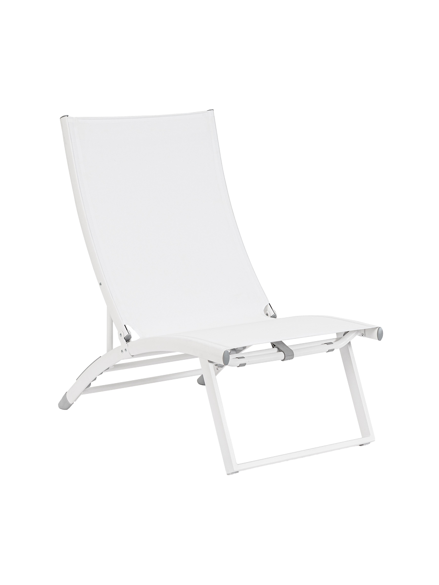 
Lot de 2 chaises longues de relaxation d'extérieur "Taylor" de haute qualité - Blanc