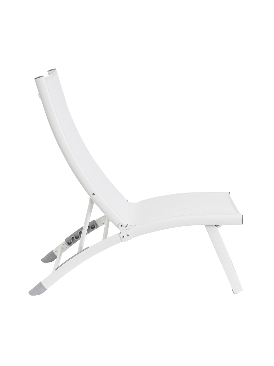 
Lot de 2 chaises longues de relaxation d'extérieur "Taylor" de haute qualité - Blanc