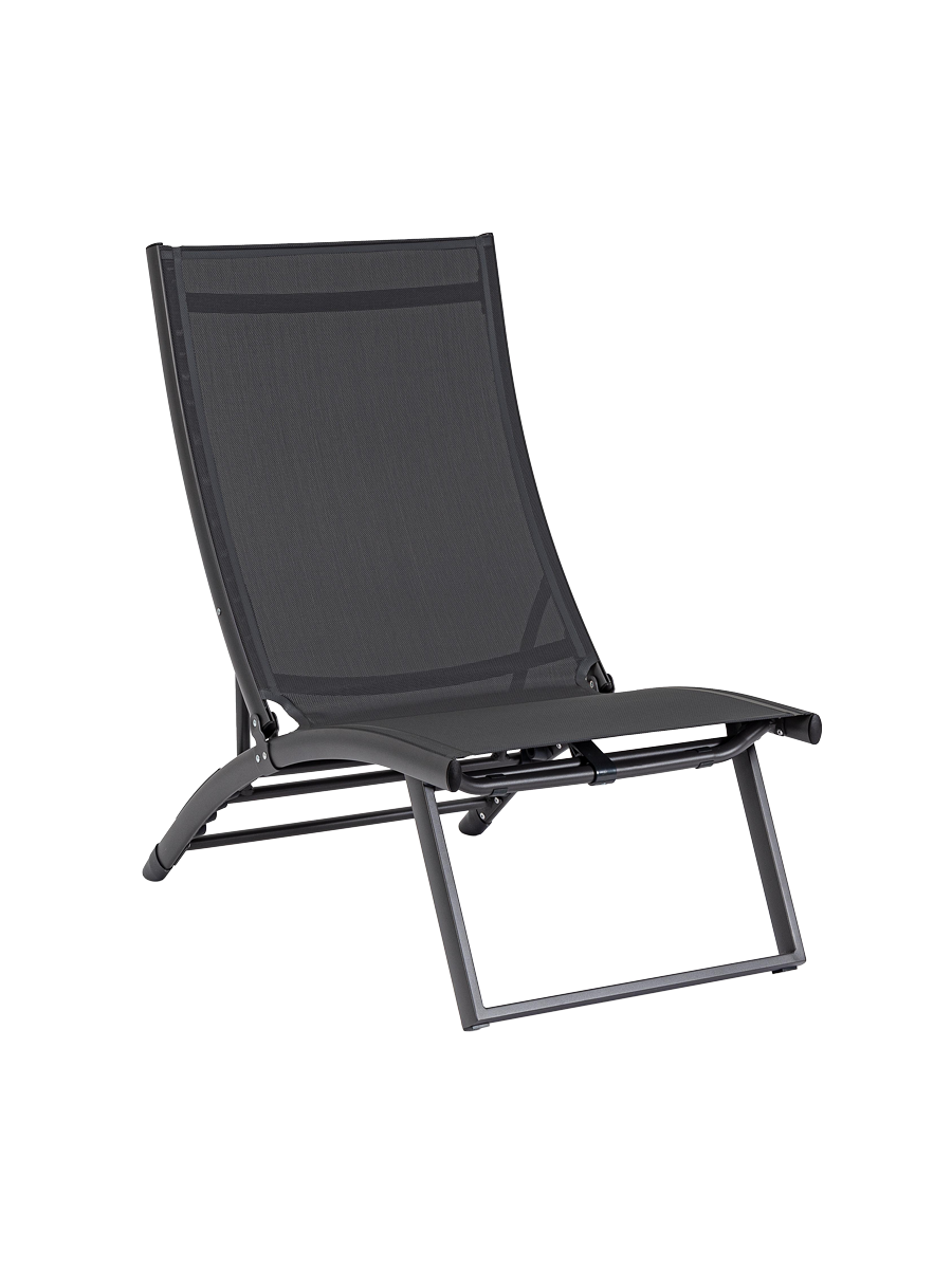 
Lot de 2 chaises longues de relaxation d'extérieur "Taylor" de haute qualité - Noir