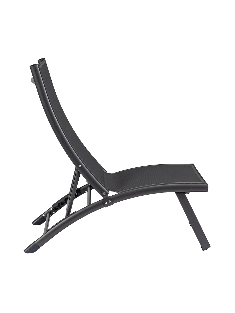 
Lot de 2 chaises longues de relaxation d'extérieur "Taylor" de haute qualité - Noir