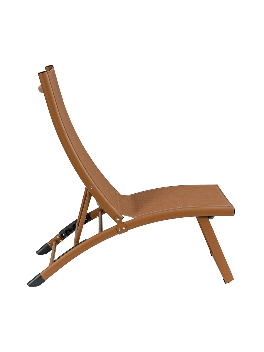 
Lot de 2 chaises longues de relaxation d'extérieur "Taylor" de haute qualité - Noix de pécan