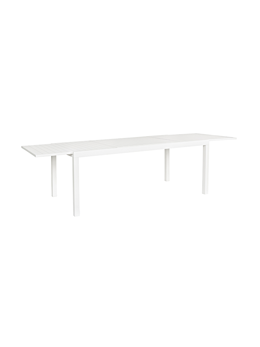 
Hochwertiger, ausziehbarer Gartentisch „Hilde“, verschiedene Grössen - 200-300 x 100 cm / Weiss