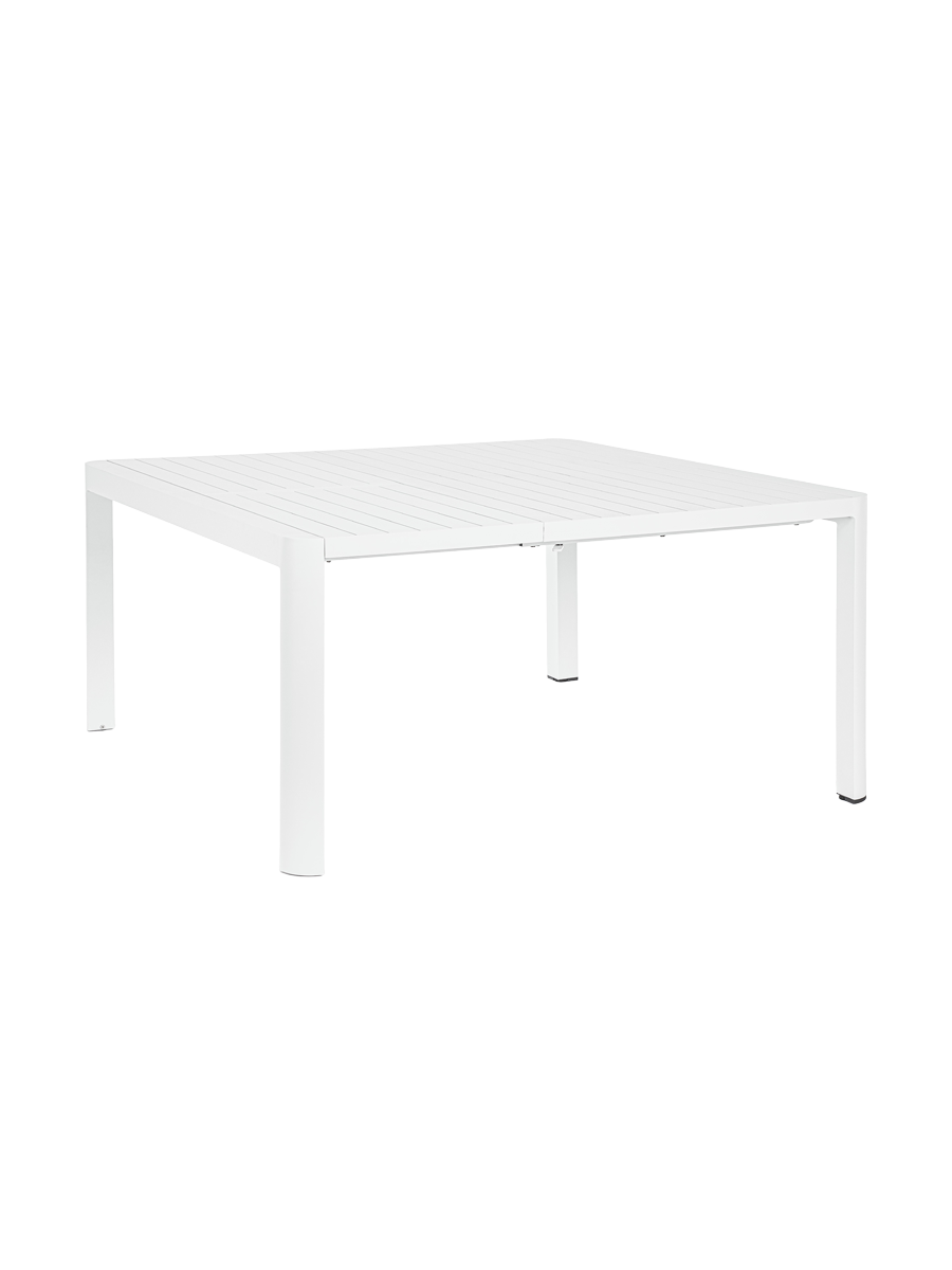 
Hochwertiger, ausziehbarer Gartentisch „Kiplin“, verschiedene Grössen - 97-149 x 149 cm / Weiss