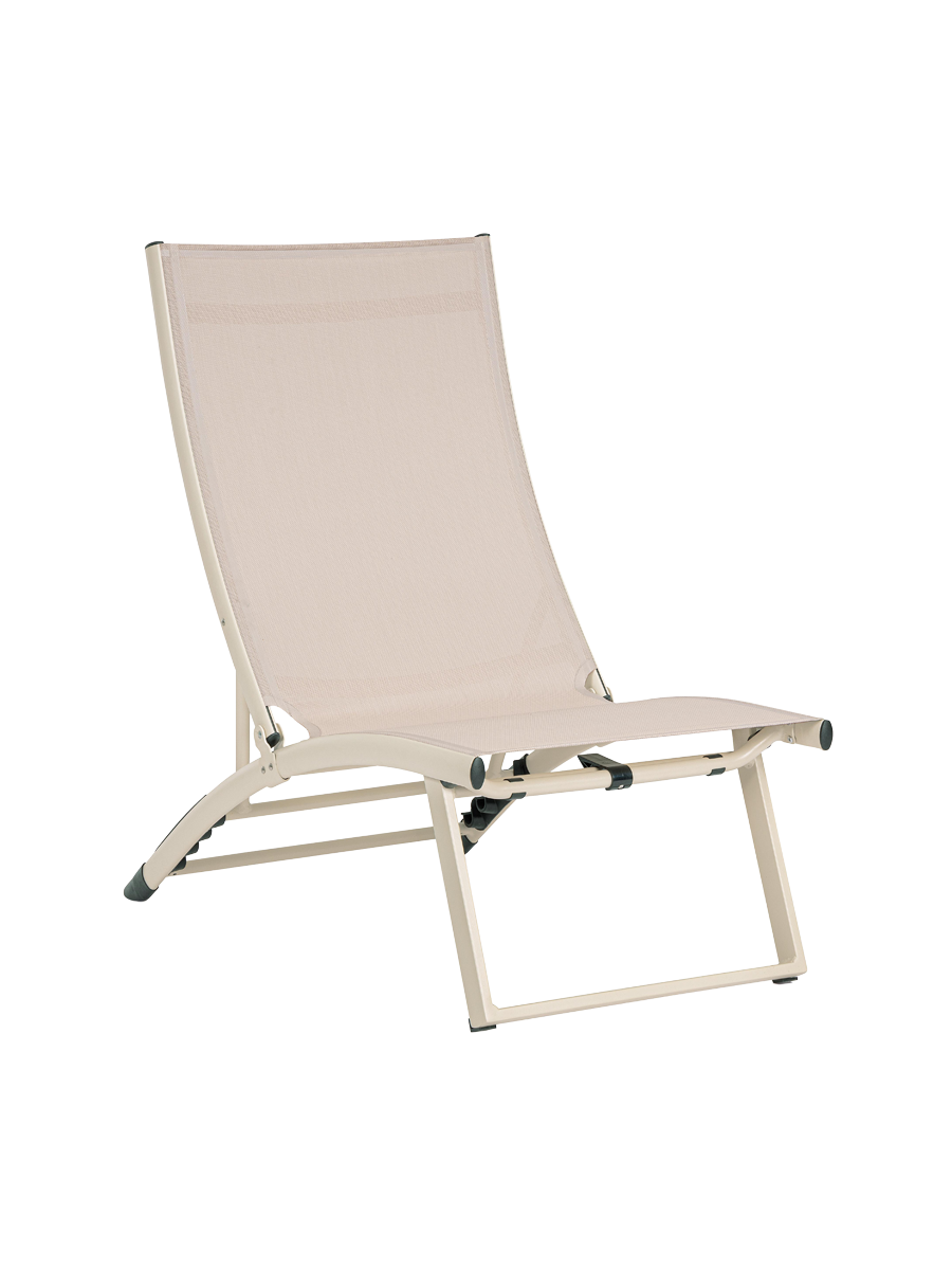 
Lot de 2 chaises longues de relaxation d'extérieur "Taylor" de haute qualité - Beige