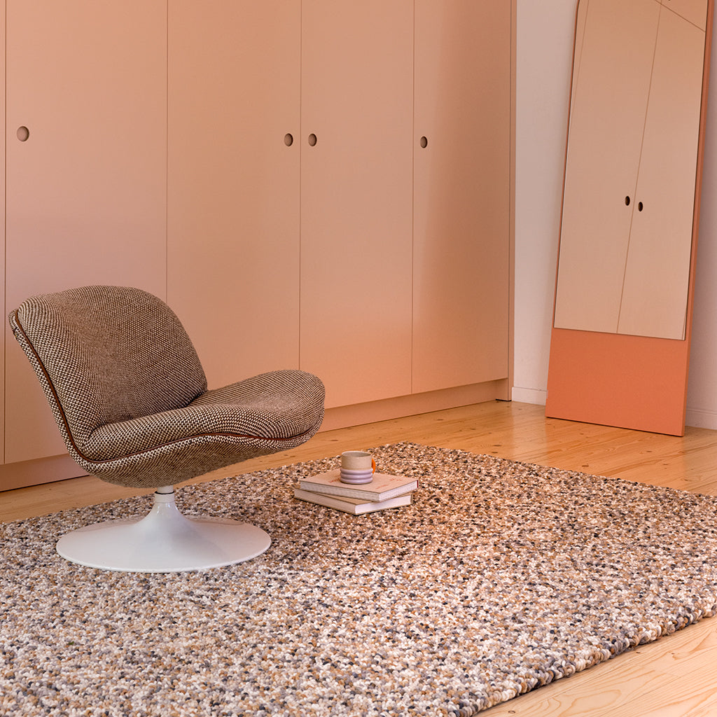 
Handgetufteter Designer Teppich „Arch Natural“ - aus 100% reiner Schurwolle - 140 x 200 cm