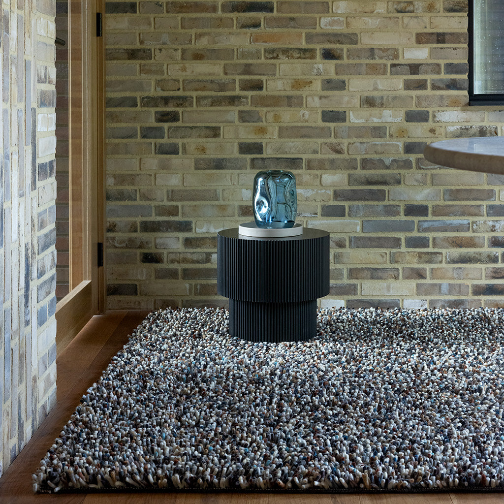 
Hochflor Designer Teppich „Rocks Soil“ - aus 100% reiner Schurwolle - 140 x 200 cm