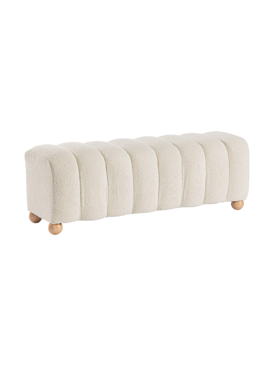 
Panca dal design „Zora“ - Bianco Bouclé