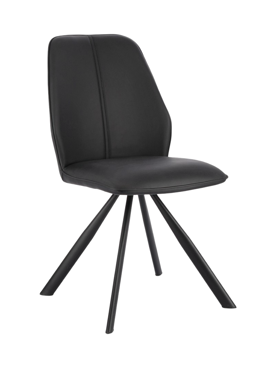 
Design Esszimmerstuhl „Maxwell“ - Kunstleder Schwarz