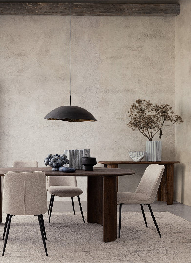 
Chaise de salle à manger « Cora » de haute qualité - Beige/Noir