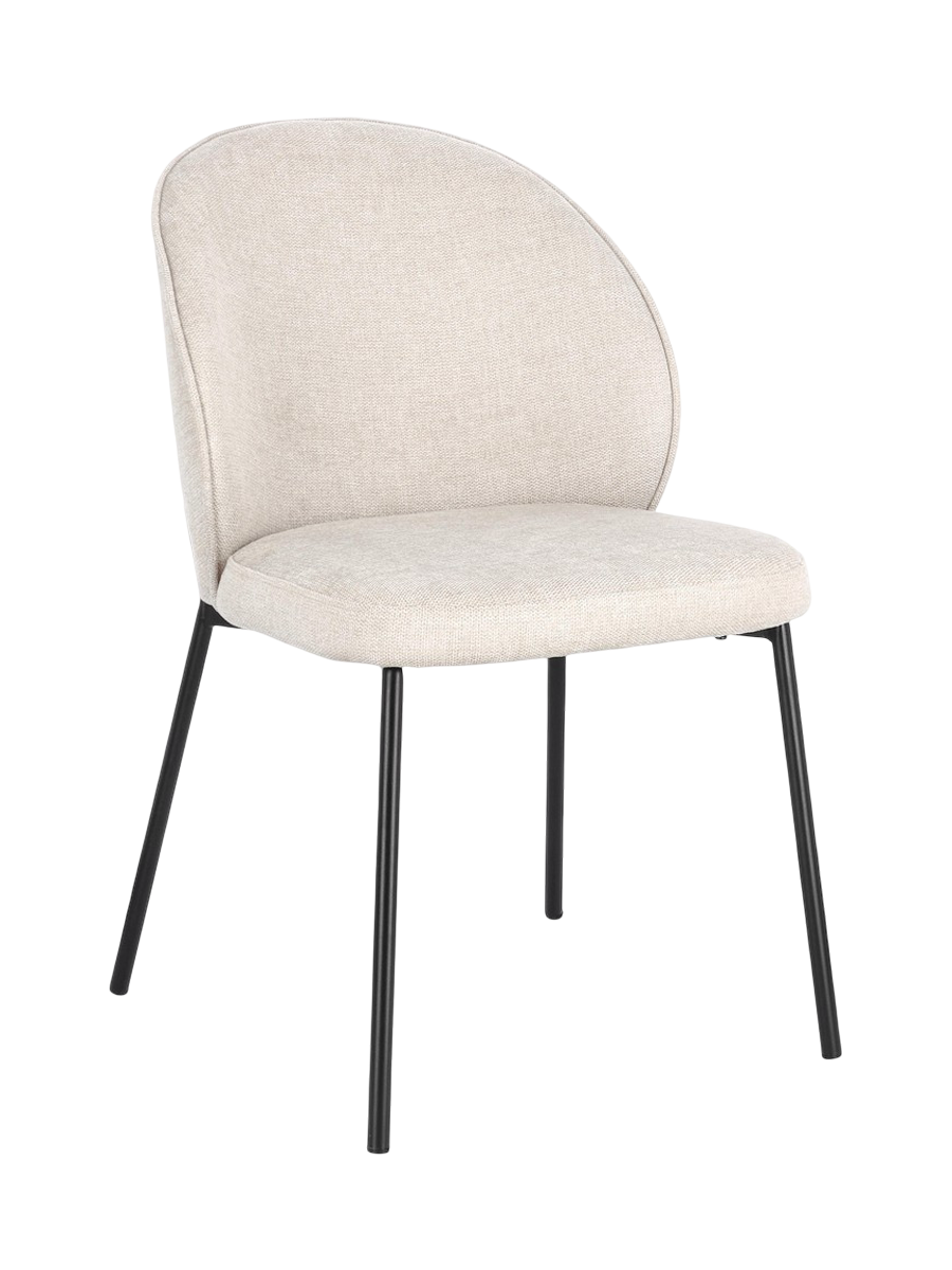 
Chaise de salle à manger design « Wendy » - Beige/Noir