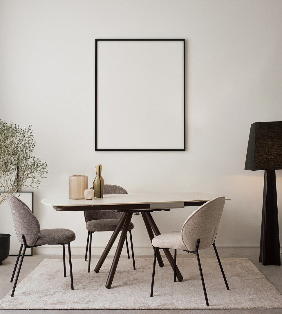 
Chaise de salle à manger design « Wendy » - Beige/Noir