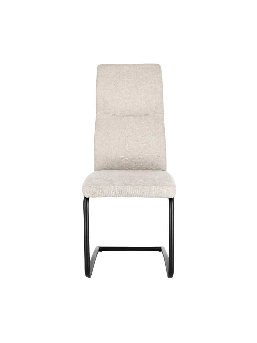 
Chaise cantilever élégante « Thelma » - Pied : Noir, Revêtement : Beige