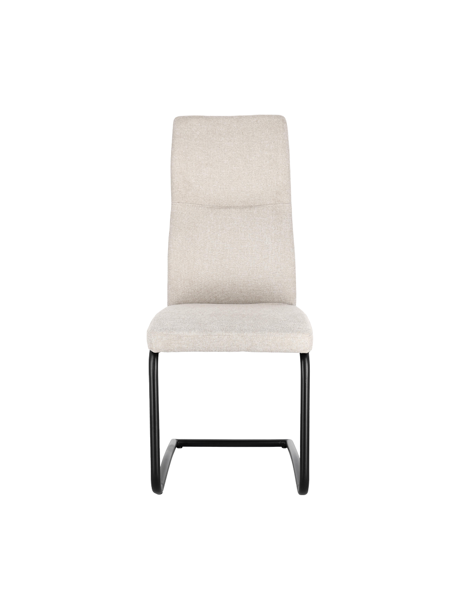 
Chaise cantilever élégante « Thelma » - Pied : noir, Revêtement : gris