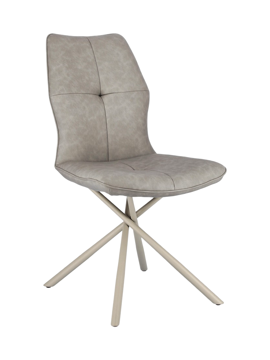 
Chaise de salle à manger design « Kepler » - Similicuir Taupe
